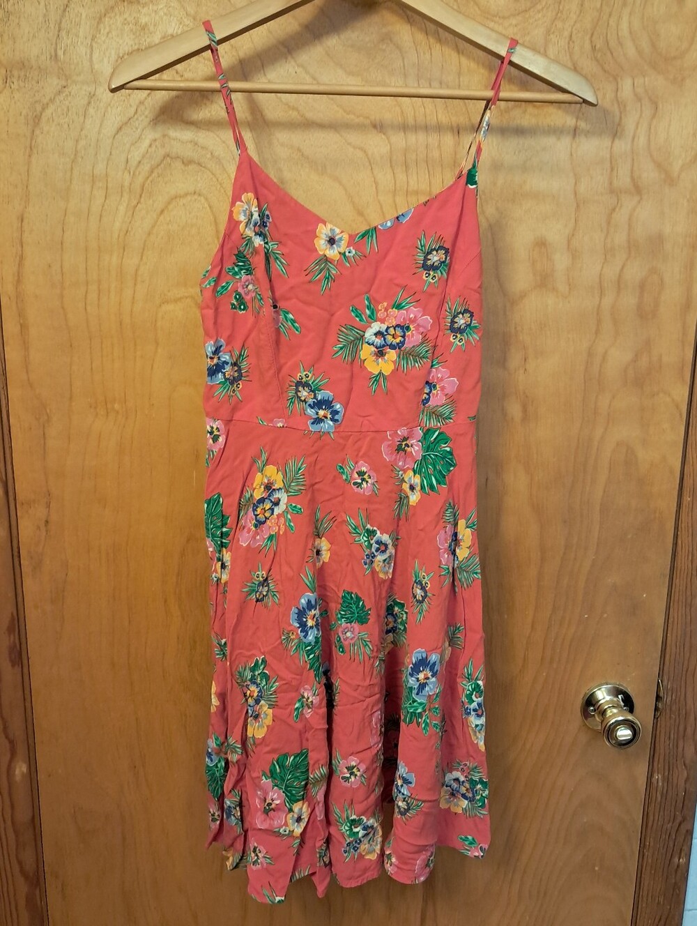 Orange Floral Mini Dress